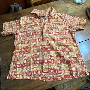 Royal Robbins Red and Yellow Casual Shirt